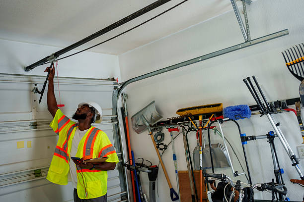 Professional Garage Door technician working in Akron, OH